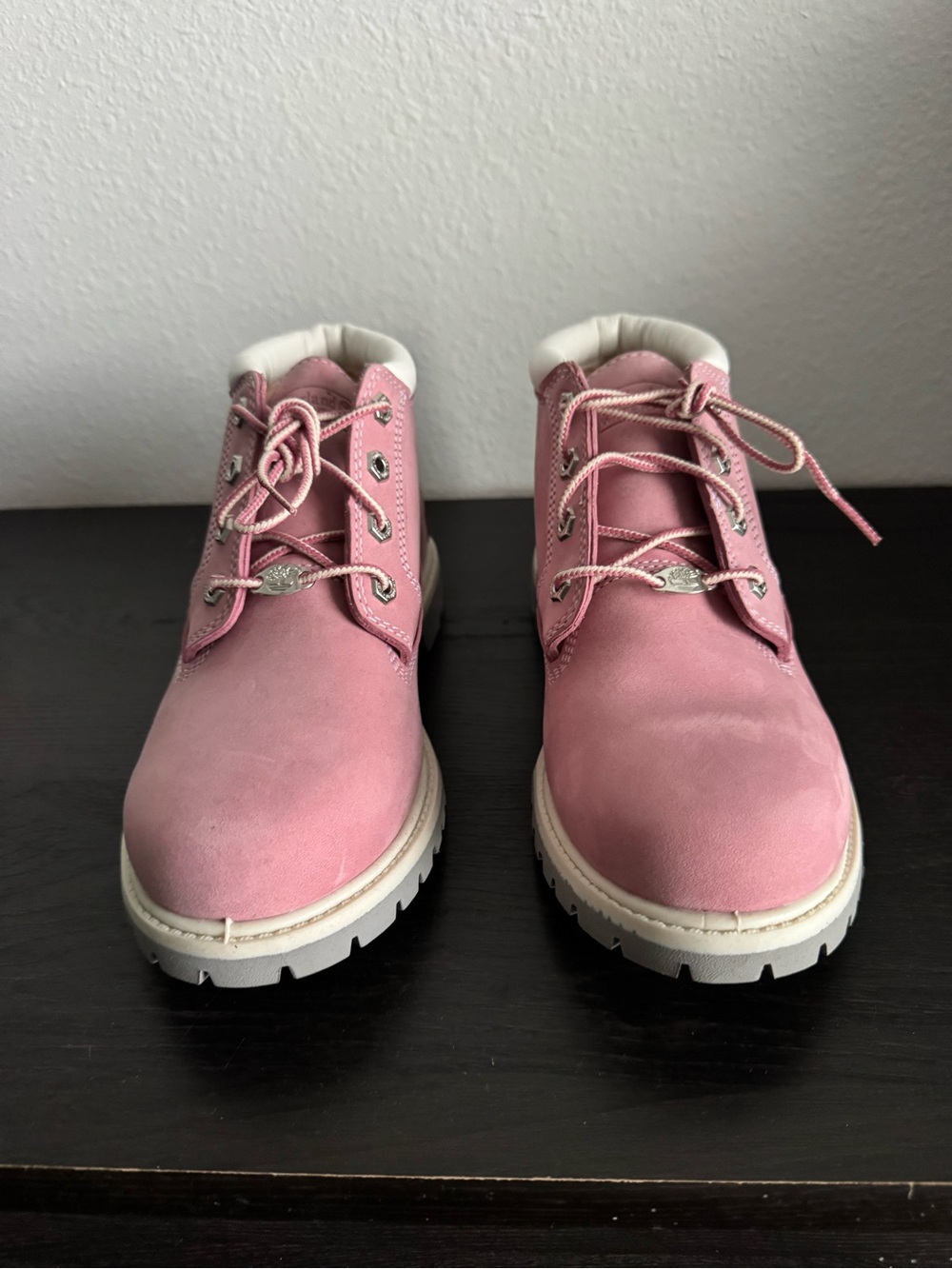 Pink Timberland Woman Lace-Up Boots - Size 9 NEW